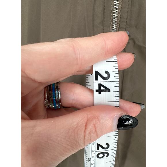 Abercrombie Fitch Jacket Womens XS Brown Pink Quilted Bomber Zip Reversible - Picture 9 of 10